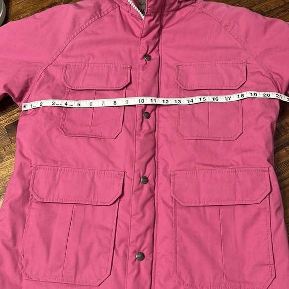 Woolrich Jacket Utility Wildberry Pink color size M VTG 80s front zipand pockets - Picture 8 of 13